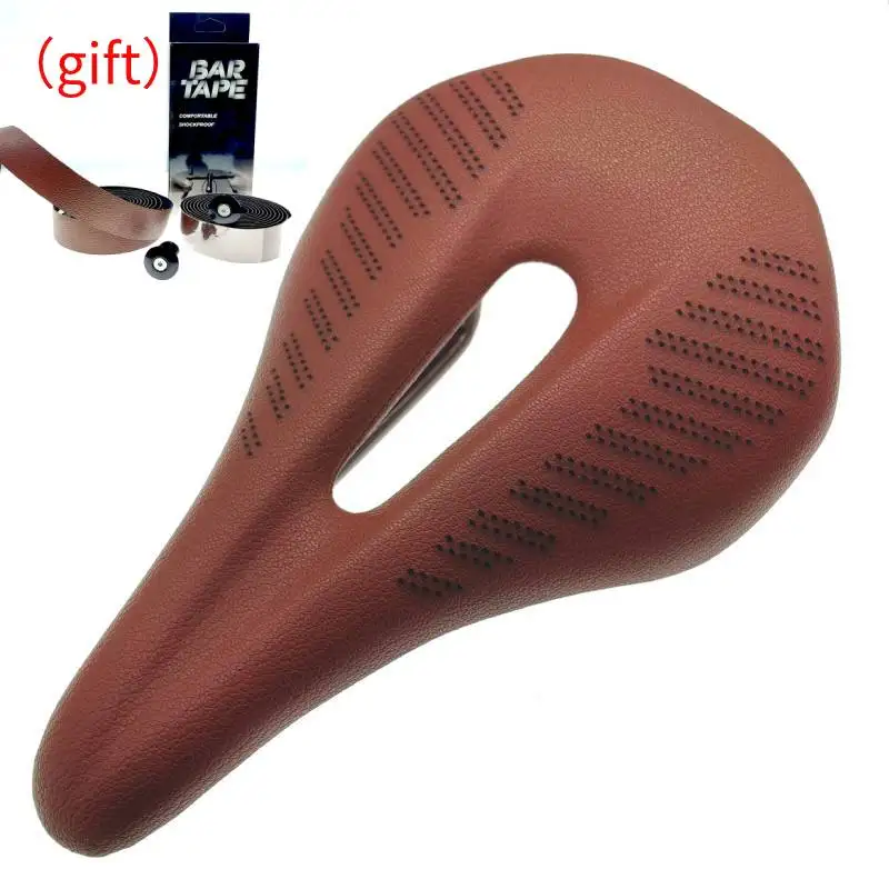 Bicycle Saddle Titanium Rails Carbon Cycling Seat MTB Road Bike Seat tape Cozy Cushion Ultra light 165g Bike Parts Accessories