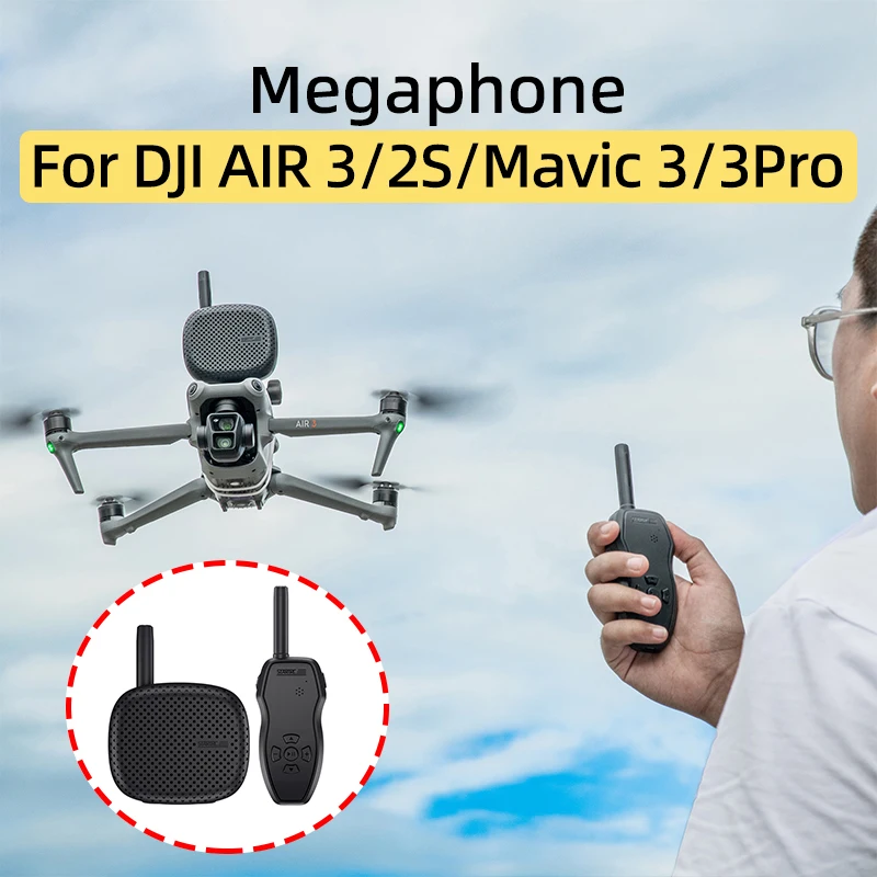 

For DJI AIR 3/2/2S/Mavic 3/3Pro/3Classic Drone Megaphone Far Distance Loud-speaker Personality Extension Refit Accessories