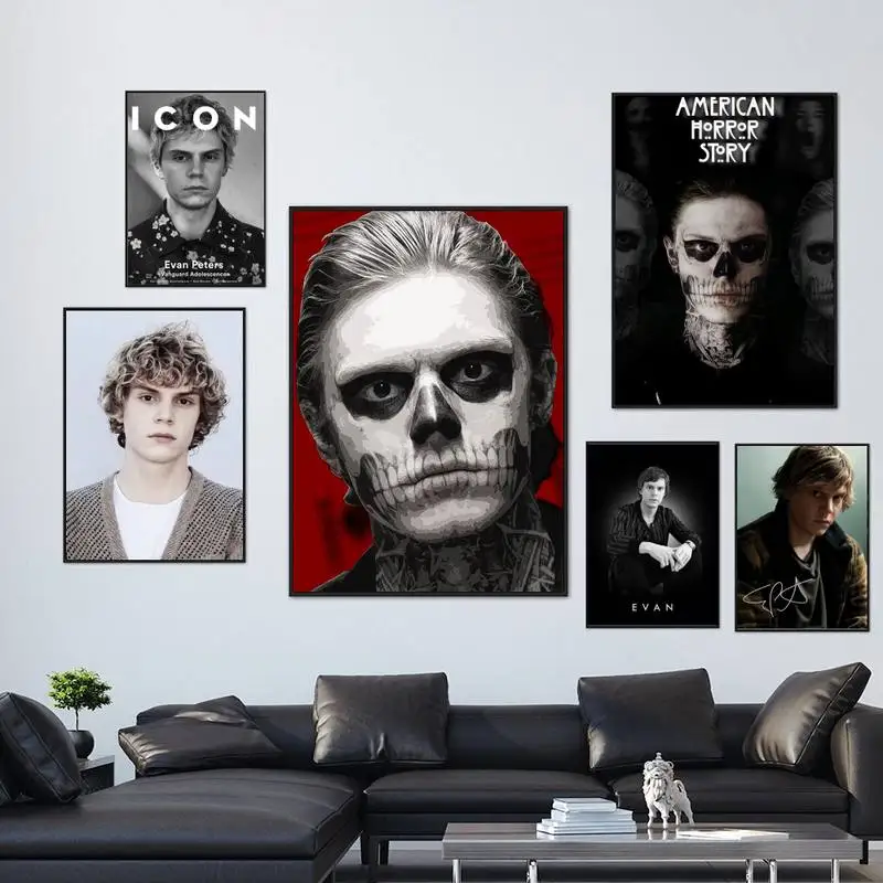 Evan Peters Actor POSTER Picture Prints Fashion Wall Canvas Art Kitchen Decor