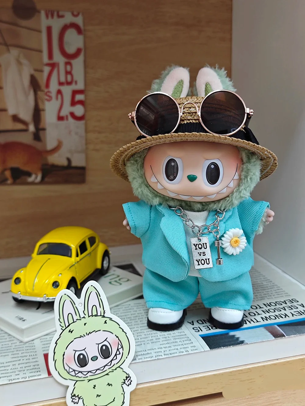 (ملابس أطفال nly) قماش سحب 15/17 سم GD مع بدلة دمية من الفينيل لملابس الأطفال #3