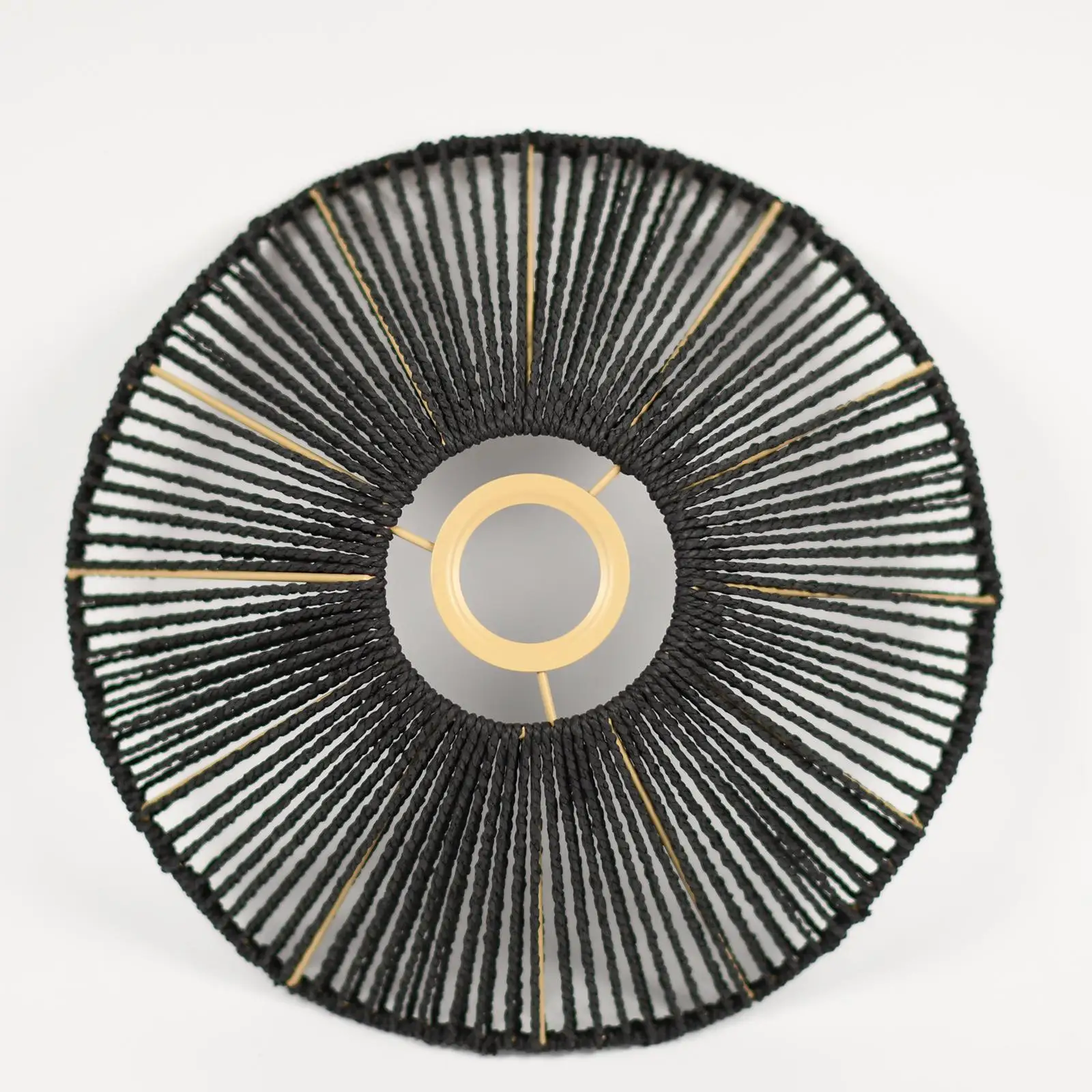 

Плетеный вручную абажур из веревки для люстры, рустикальный потолочный светильник для чтения