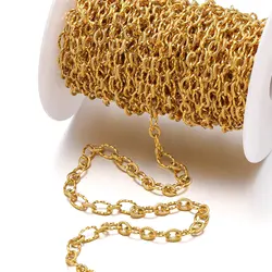 1Meters Stainless Steel Twist Chains Embossing Link for DIY Necklace Bracelets Jewelry Making Wholesale