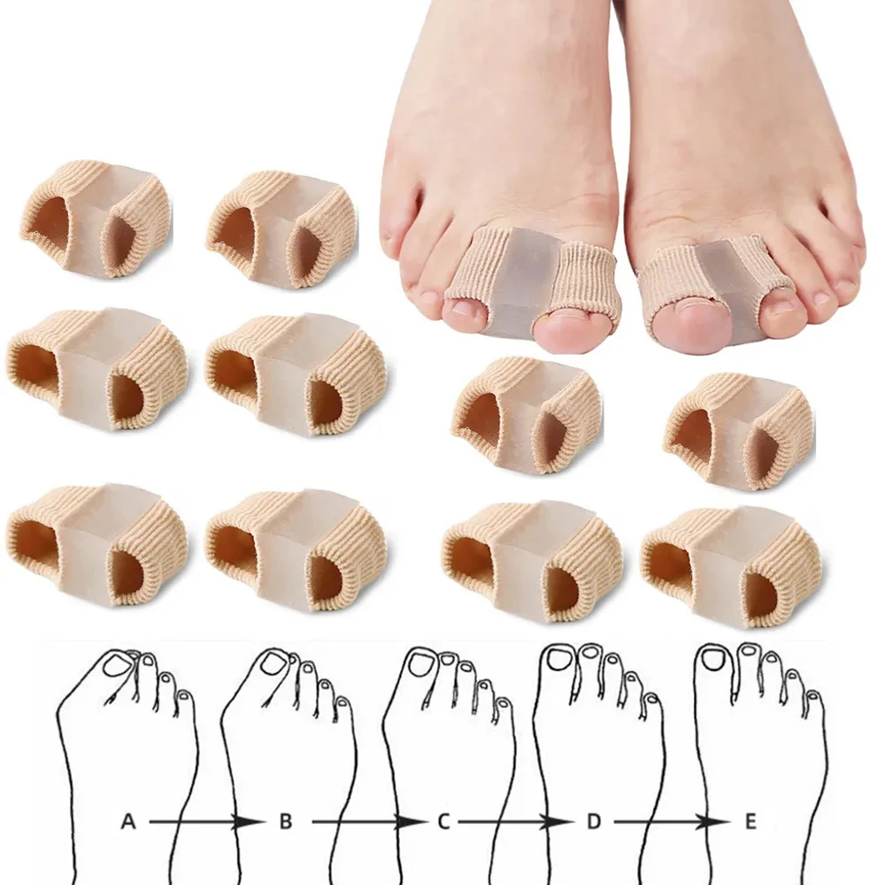 1pcs Toe Straightener With Gel Pad Elastic Foot Fingers Separators Reusable Bunion Corrector For Women Foot Care Product