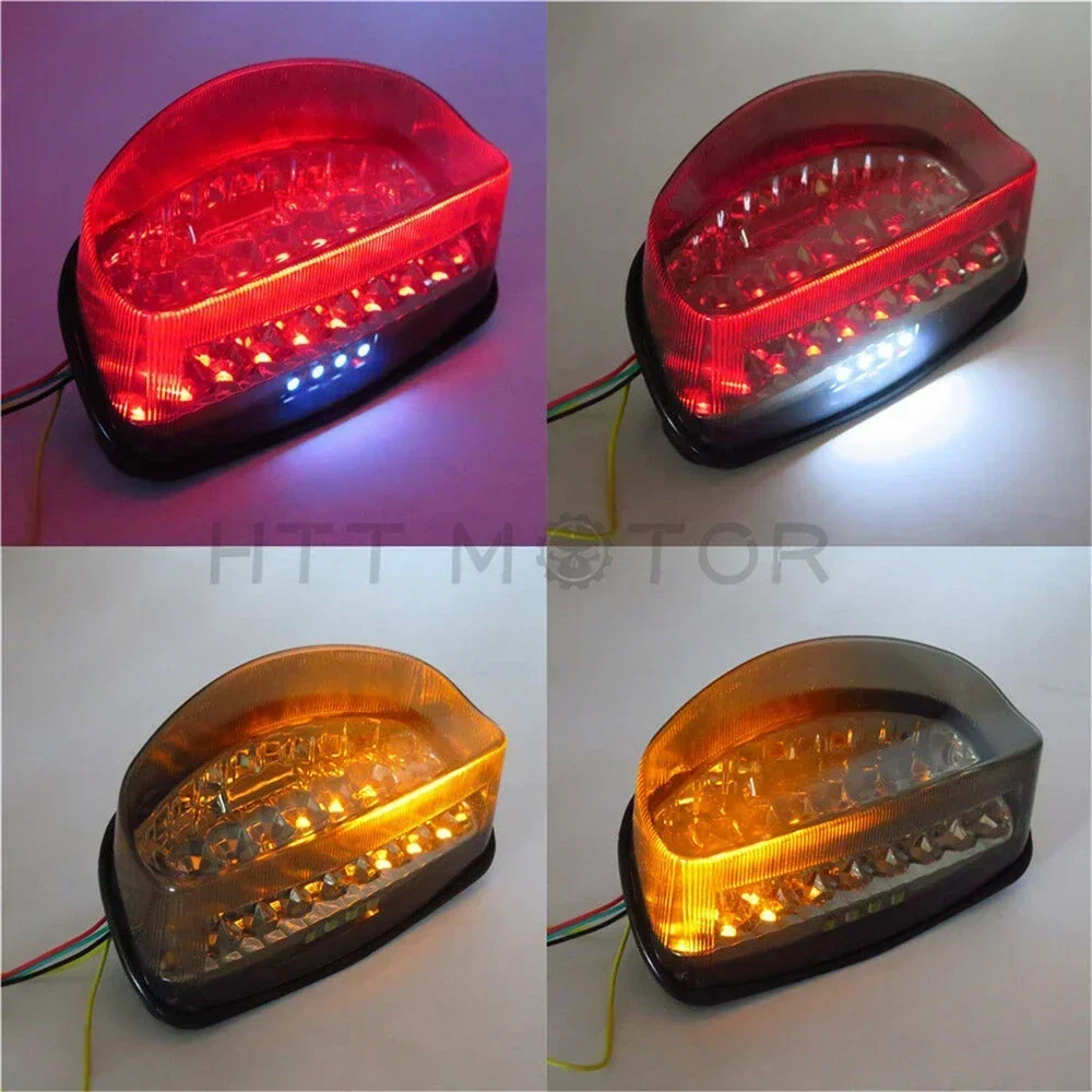 Smoke Motorcycle LED Tail Brake Light Turn Signals for 1997-1998 Honda CBR1100XX HORNET 250 600