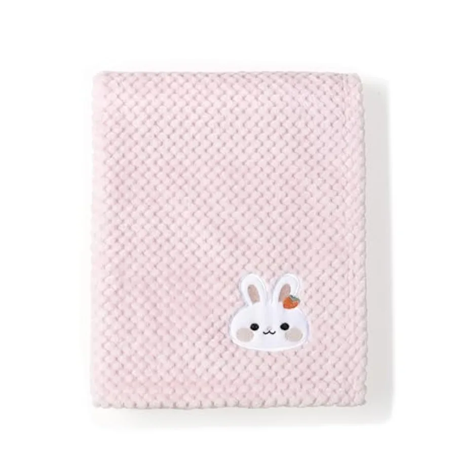 

30''X40'' Cute Cozy Fluffy Warm Baby Blanket for Girls Infants Toddlers' Bedding Crib Cot Stroller, Baby Shower Birthday Newbor