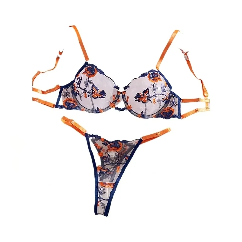

Western Sexy Embroidery Patchwork Color Block Floral For Women Female Hot Caliente Lingerie Underwear Apparel Erotic Set