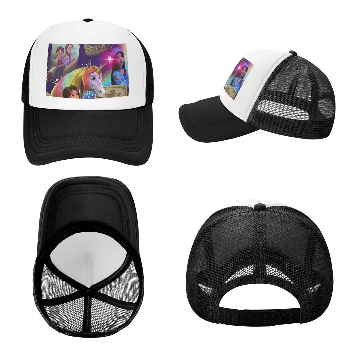 Unicorn Academy Animation Girls Cap Fashion Mesh Baseball Caps Adjustable Hat Hip Hop Summer Unisex Baseball Hats