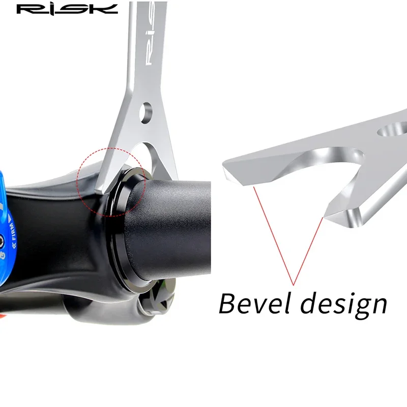 أداة إزالة الشوكة الأمامية للدراجة ، تصميم مشطوف الحواف ، مزيل سباق التاج ، سماعة رأس واحدة "مستدقة ، 1-من" #4