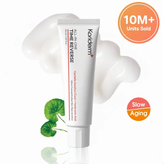 

Крем для лица и глаз Koriderm+ Time Reversal All-in-One 50 мл, оригинальный корейский, с центеллой азиатской и гиалуроновой кислотой, отбеливающий, антивозрастной