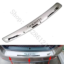 Car accessories Stickers For Skoda Superb 2016-2019 styling stainless steel Rear Bumper Protector Sill Trunk Tread Plate Trim