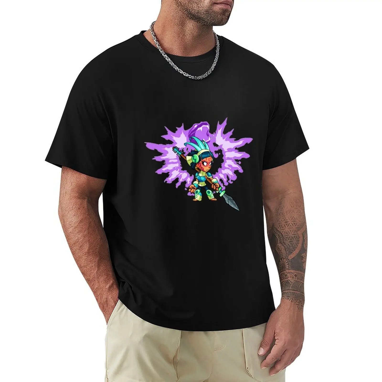 Queen nai Brawlhalla T-Shirt Plus Size Solid Color T-Shirt