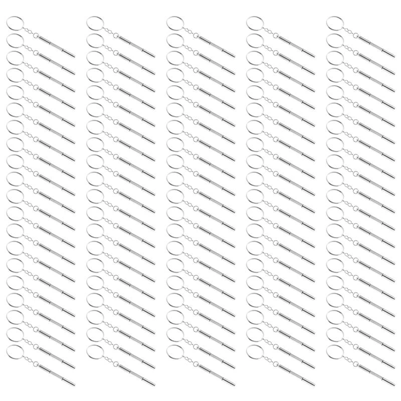Hot kf-100Pcs/Pack 3 In 1 Eyeglass Screwdriver Sunglass Glasses Watch Repair Tool Kit With Keychain Portable Screwdriver Tool