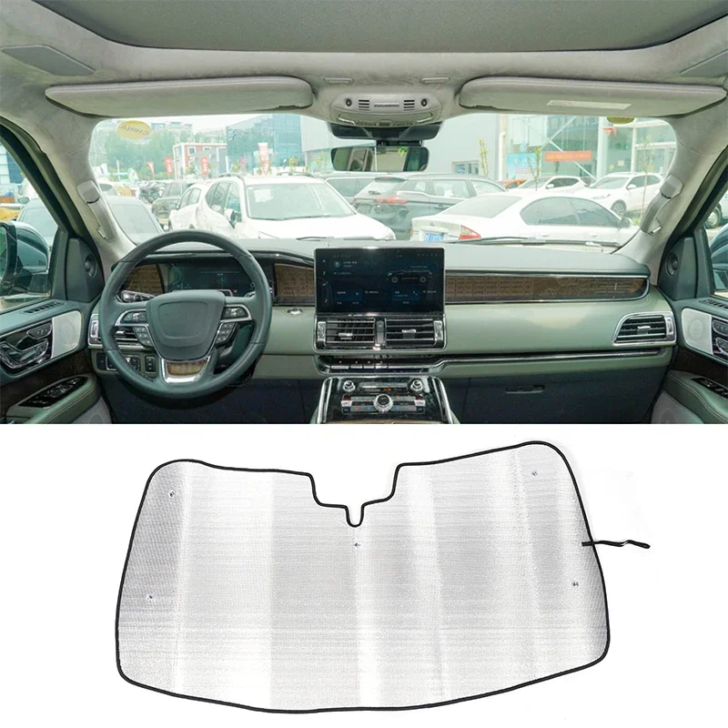 

For Lincoln Navigator 2024 Car Front Windshield Sunshade Cover Anti-UV aluminum foil/silver tape Interior Accessories