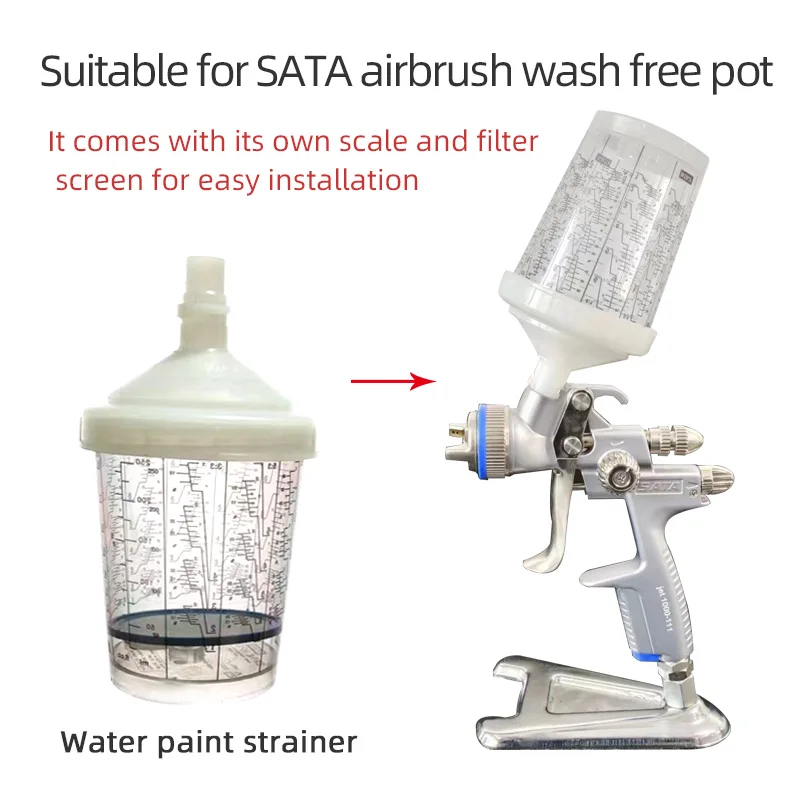 

Original Authentic Sata Airbrush Wash Free Water-Based Oil Filter Universal 300ML Small Repair Disposable Plastic Pot