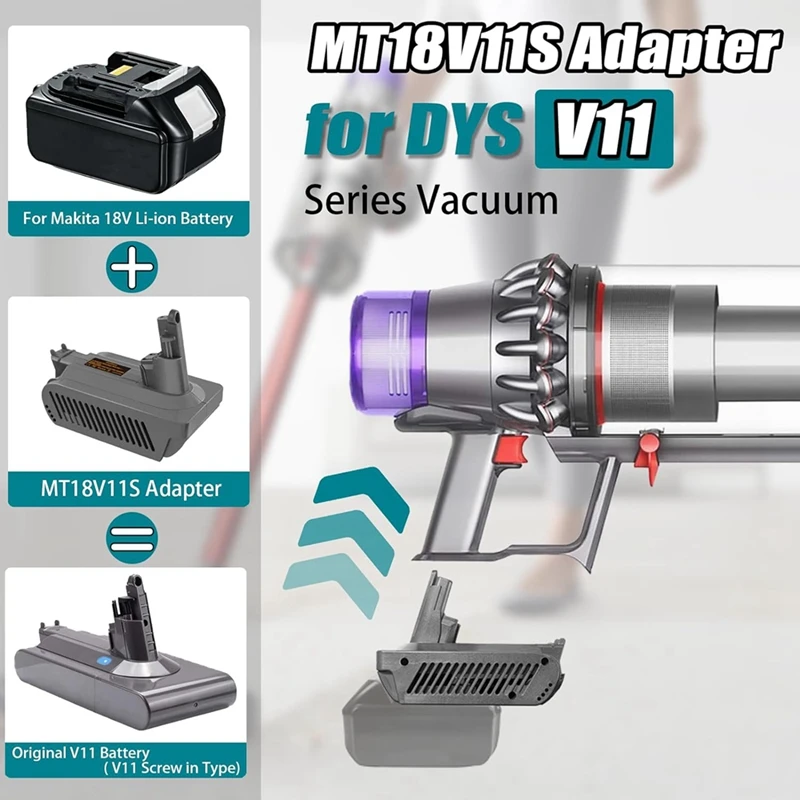 Адаптер MT18V11 для литиевой батареи Makita 18 в для пылесоса Dyson V11, для батареи Makita 18 в для замены V11
