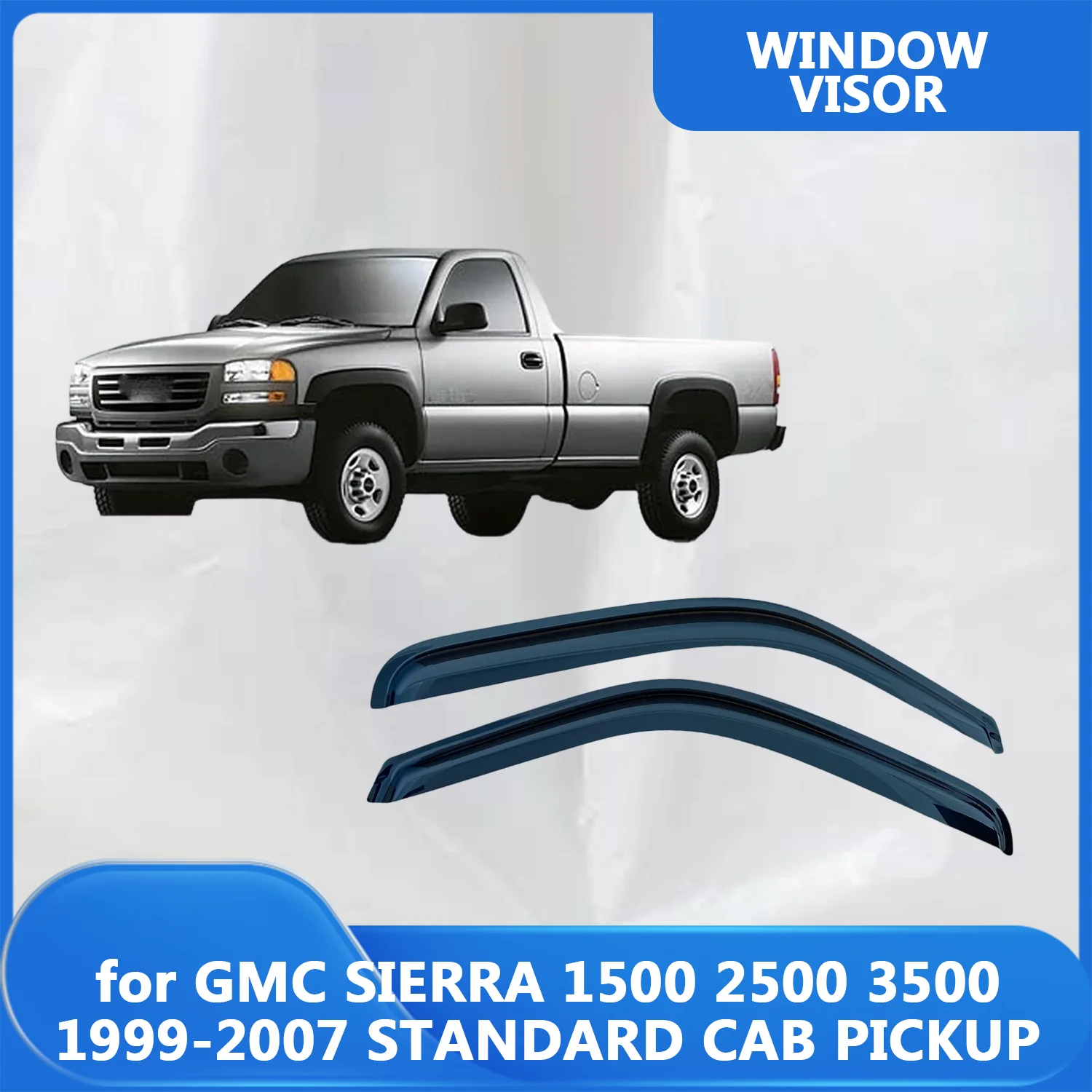 

Window Visor for GMC SIERRA 1500 2500 3500 STANDARD CAB PICKUP 1999 2000 2001-2007 Wind Deflectors Rain Guards Door Visor Vent