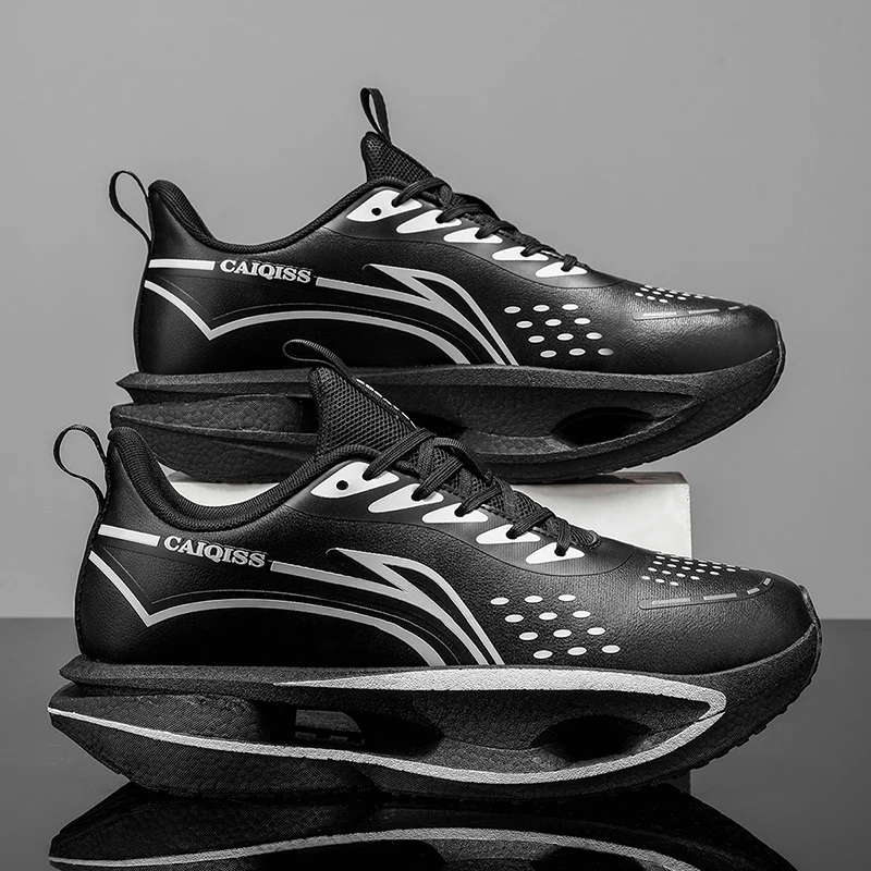 Men's Casual Sports Running Shoes - Comfortable and Versatile Shoes, Unisex Style, Stylish Design Suitable for Year-Round Wear; Lace-Up Design, Secure Fit, Durable Sole, Cushioned Insole and Lining, Classic Colors, Suitable for Daily Use, Outdoor Activities, and Hiking