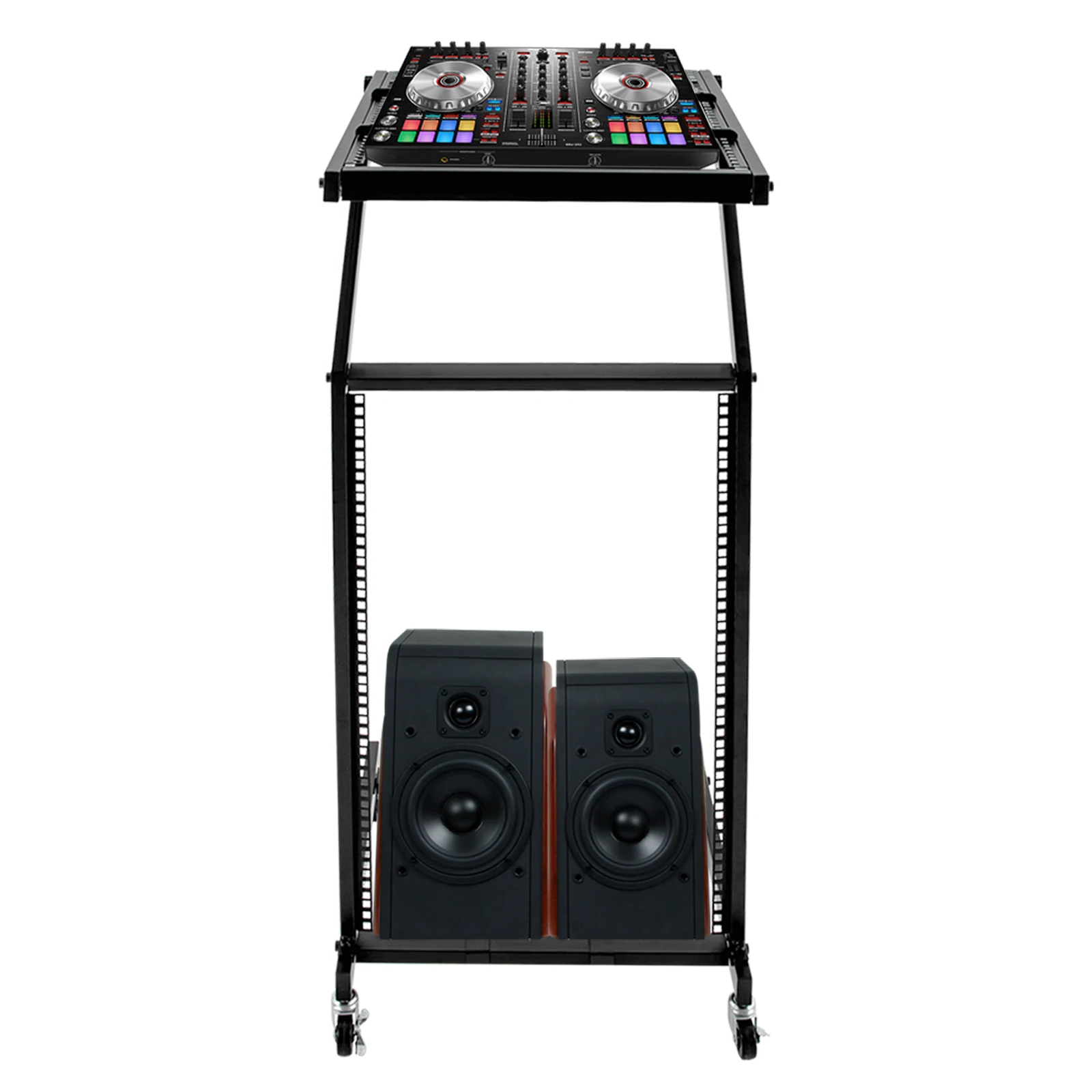 Imagem -03 - Rack Mount Mixer Case Stand Studio Equipment Cart Stage Amp dj Rolling Cart 16u