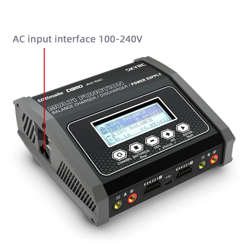 Skyrc-lipo-バッテリーバランス充電器,RCレーシングドローン,スペアパーツ,fpvモデル,デュアルAC, DC 1-6s,260w,d260