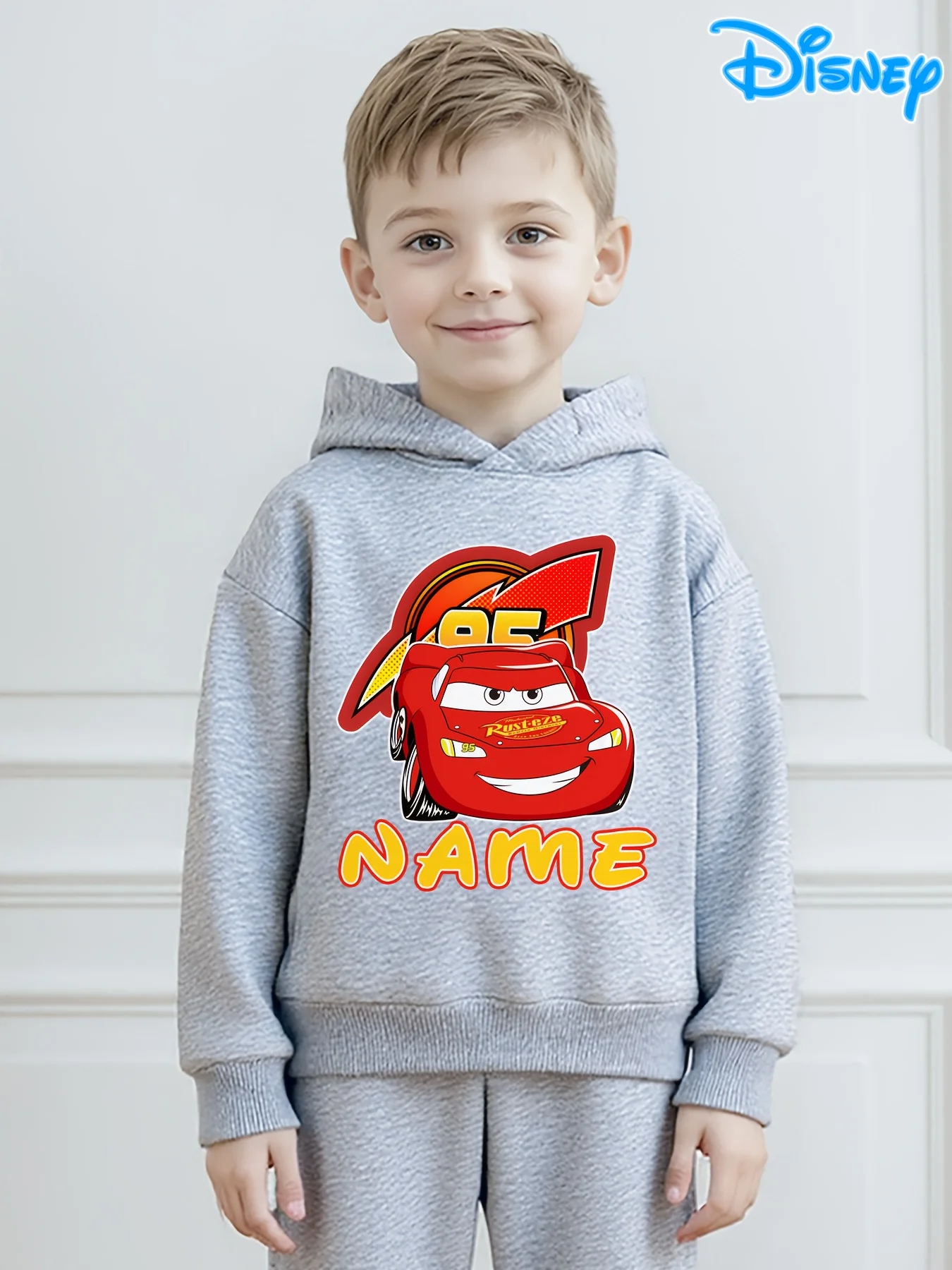 سترة كاجوال للأولاد من Disney Cars، نمط سيارات McQueen 95، قطعة واحدة من السلسلة السوداء، مناسبة للأولاد، من عمر 4 إلى 12 عامًا، مناسبة لـ A