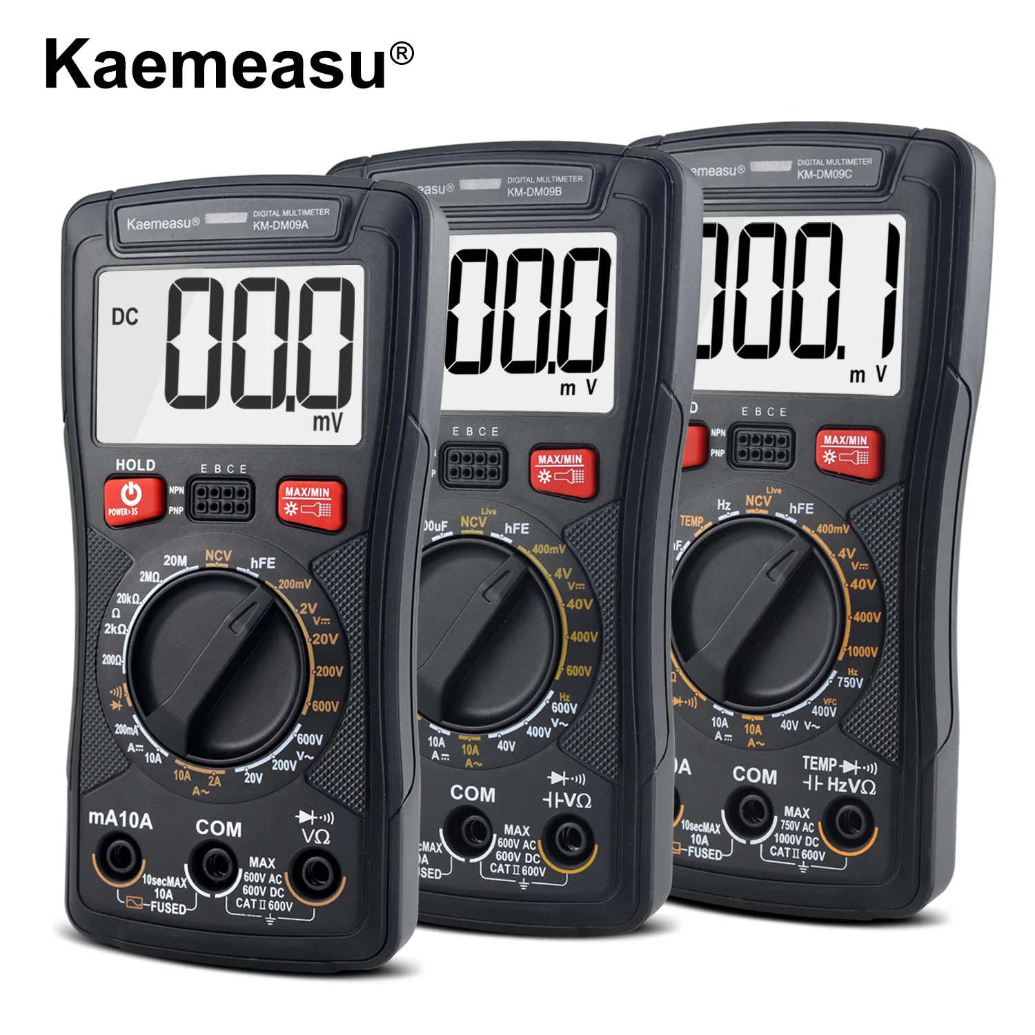 

Kaemeasu KM-DM09A/B/C Smart Digital Multimeter Volt Ohm Tester True RMS Electrician Tool