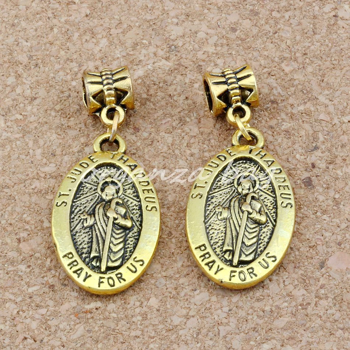 15Pcs ST. JUDE THADDEUS Charms For Jewelry Making 16x40mm A-285a