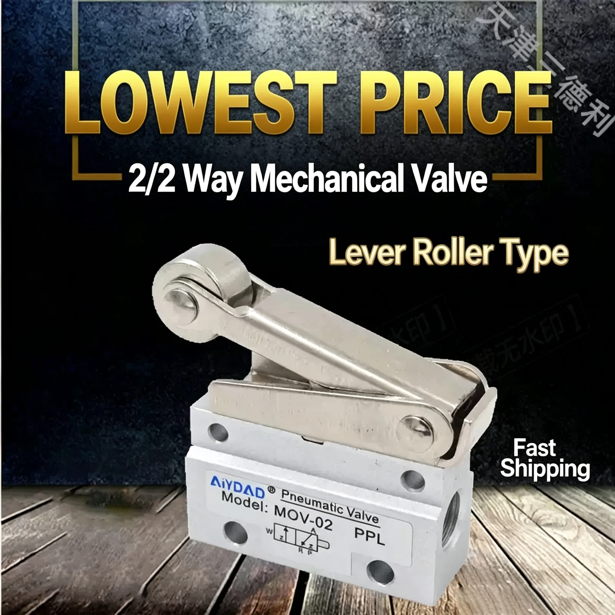 MOV321R Precision Pneumatic MOV‑02 Lever‑roller Type 2‑Position 2‑Way Pneumatic Mechanical Limit Switch