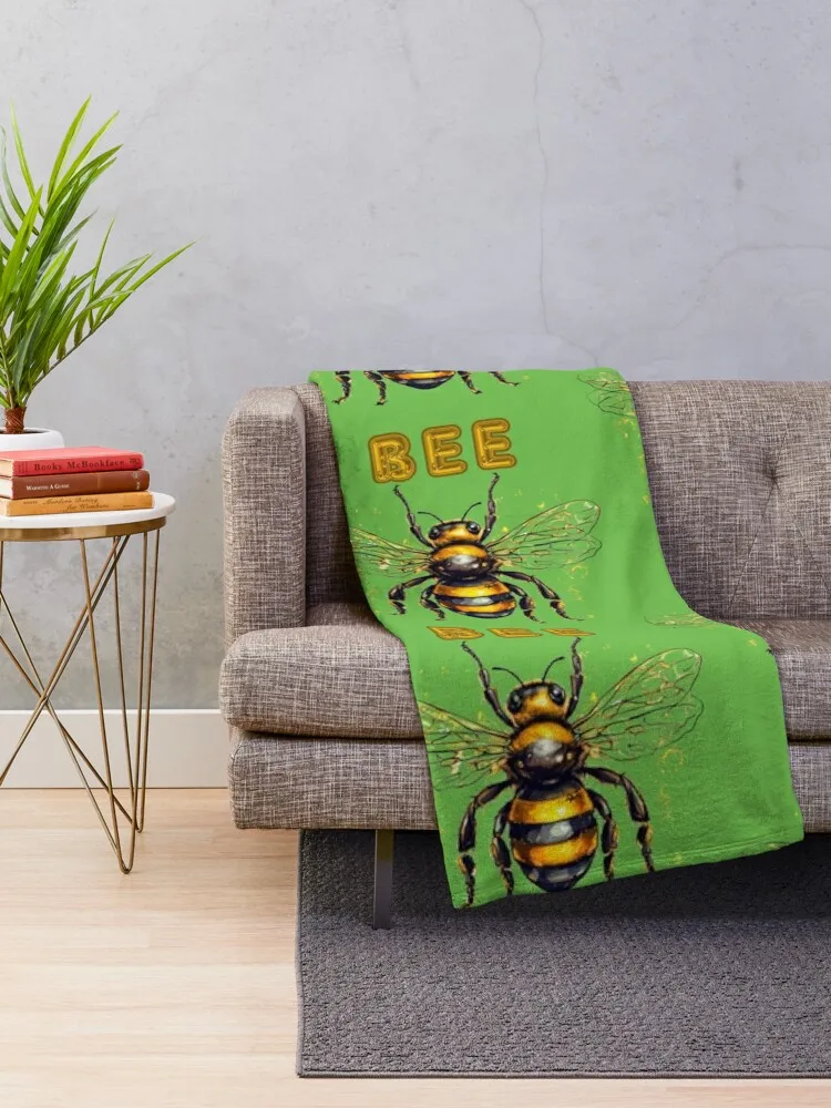 Bees Honey Ecology Throw Blanket Single Luxury St Blankets