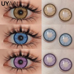 UYAAI Color Contact Lenses for Eyes Korean Lens Natural Lenses Brown Lenses Blue Eye Contact Brown Big Eyes Color Lens Eye