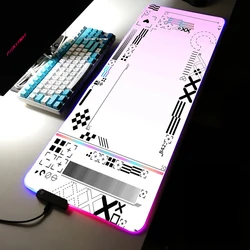 Printstream-alfombrilla de ratón RGB para juegos, alfombrillas LED grandes para Gamer, alfombrilla de escritorio luminosa, alfombrillas de teclado grandes con retroiluminación para Csgo