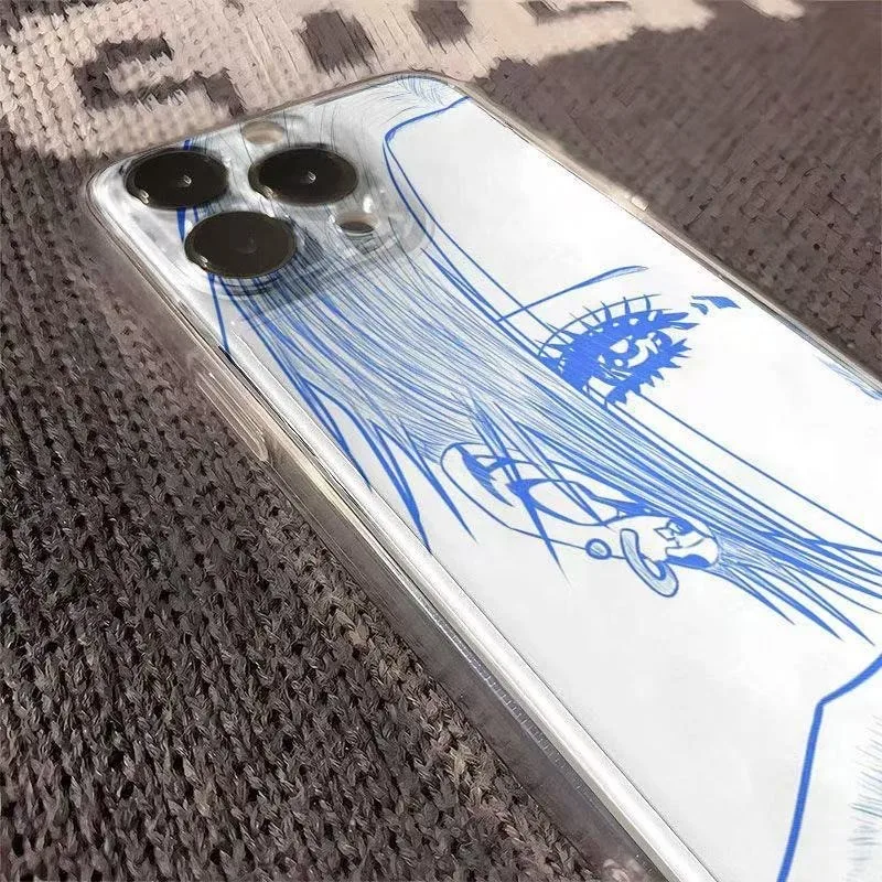 الفاخرة الهزلية لطيف Oosaki نانا جراب هاتف لسامسونج S25 S24 S23 S22 S21 S20 FE نوت 20 زائد الترا لايت 5G واضح لينة غطاء من البولي يوريثان