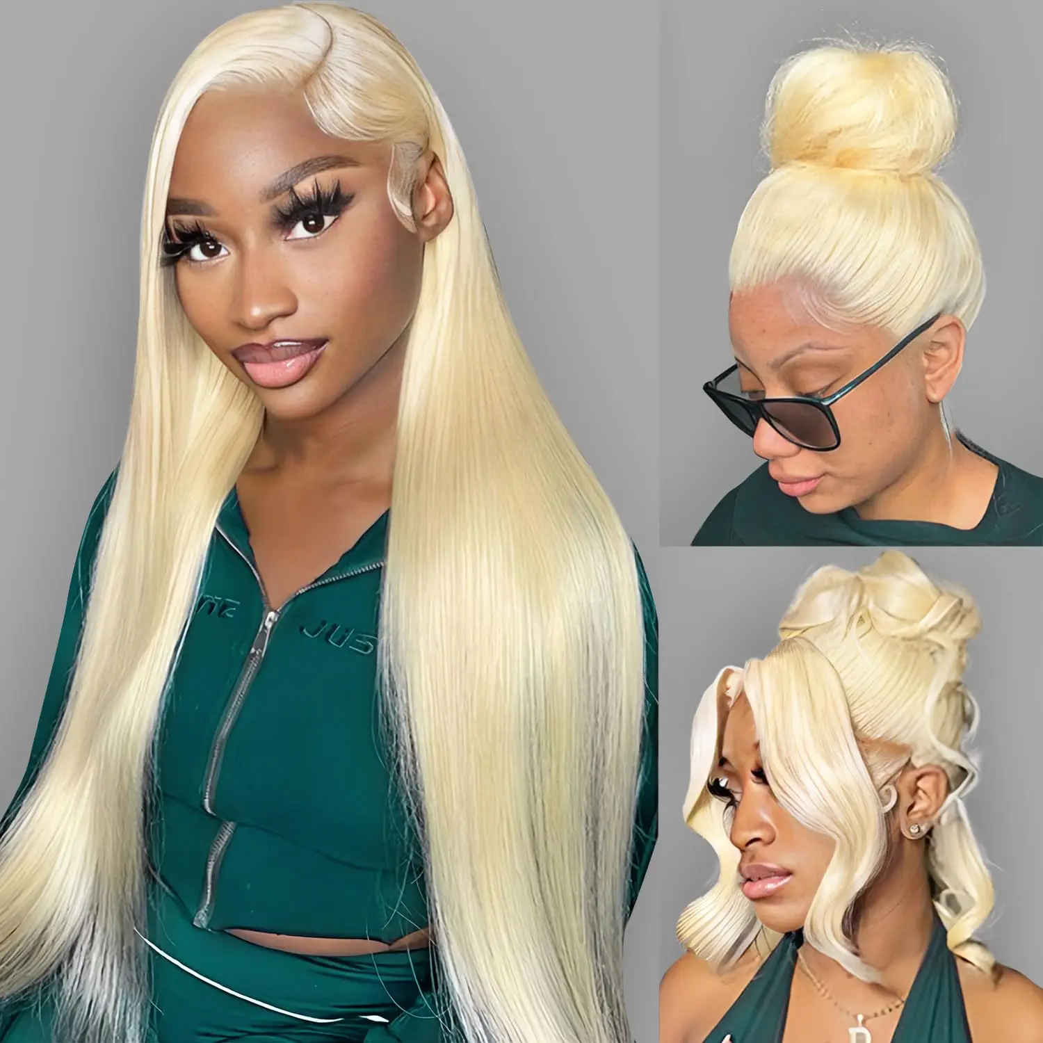 Blonde Lace Front Human Hair Wig 13x6 HD Transparent Lace Front Wig Brazilian Bone Straight Human Hair Wigs 613 Lace Frontal Wig