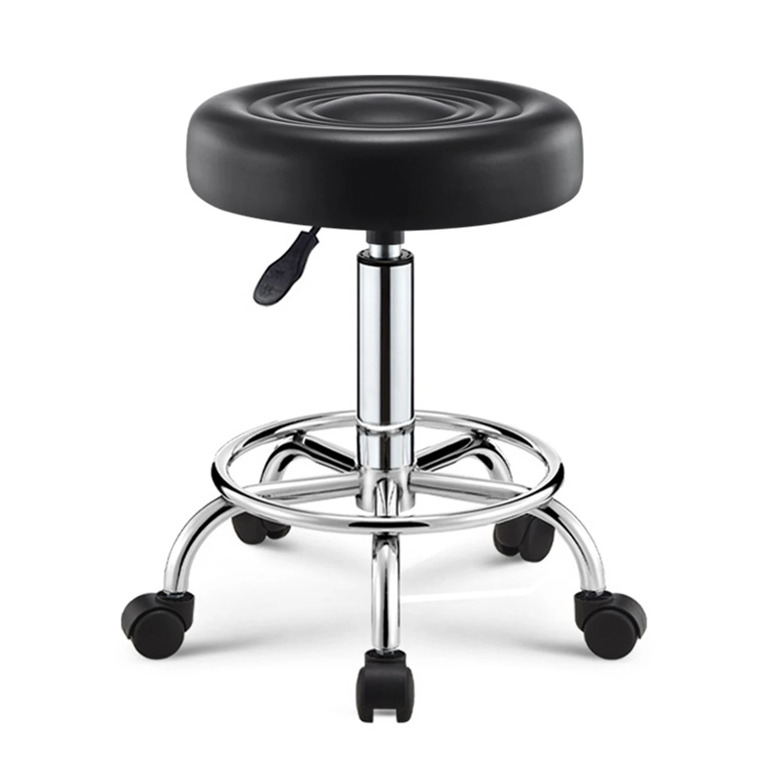 

Barber Spa Salon Stool - Adjustable Height, Round, Swivel, Rolling, Comfortable Seating for Professionals