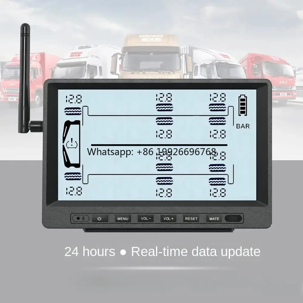 

Сверхмощный 10-колесный TPMS цифровой внешний TPMS сигнализация в реальном времени на солнечной энергии 433,92 МГц для полуприцепа, автобуса, фургона, коммерческого грузовика