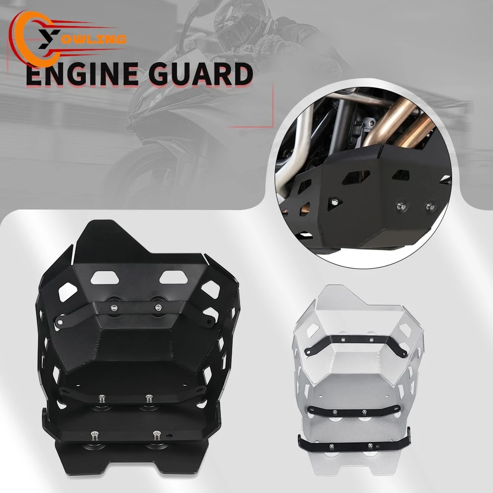 For Yamaha Tenere 700 T7 Rally 2019 2020 2021 Engine Guard Cover Chassis Protector ALUMINIUM Skid Plate Foot Rests Bash Frame