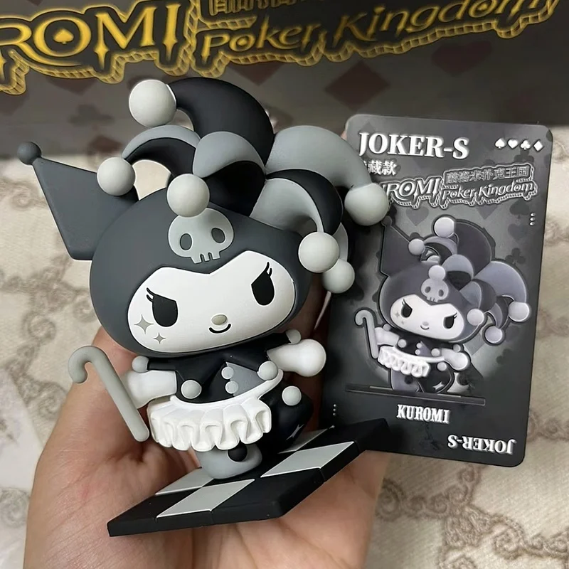 

High Quality Sanrio Kuromi Toys Poker Kingdom Genuine Series Model Figure Doll Cute Figurine Collect Dolls Ornament Desktop Toys