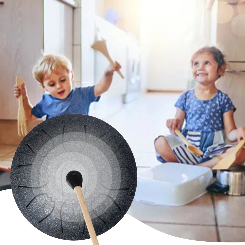 Steel Tongue Drum 4 Inches 9 Notes Waterproof Rain Chime Ethereal Hand Pan for Yoga Musical Education
