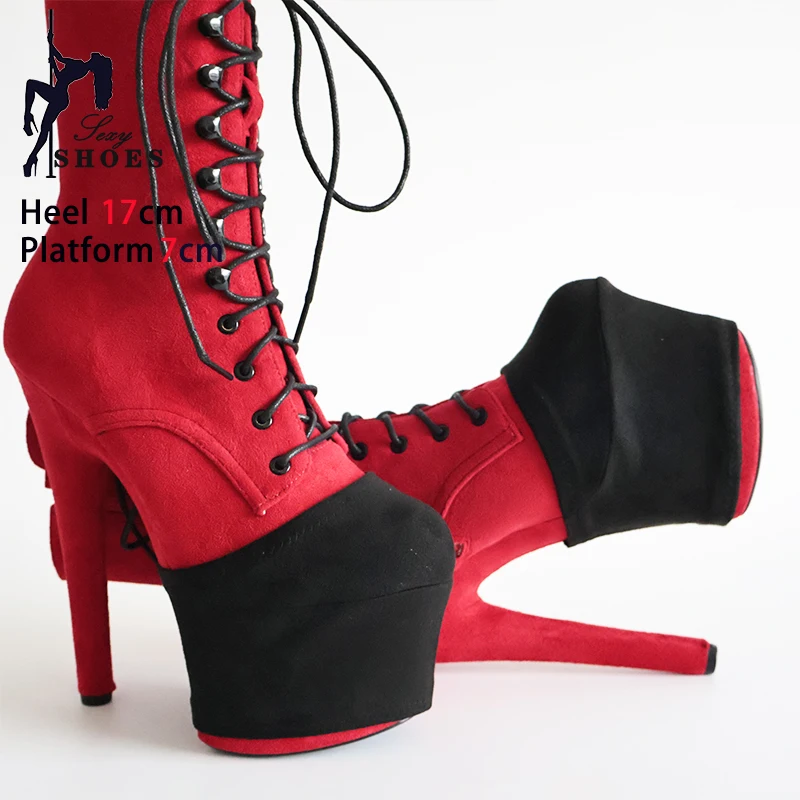 Black Suede High Heels Durable Shoes Cover 15cm 17cm 20cm 26cm Super Pole Dancing Boots Sandals Training Shoes Protector Cover