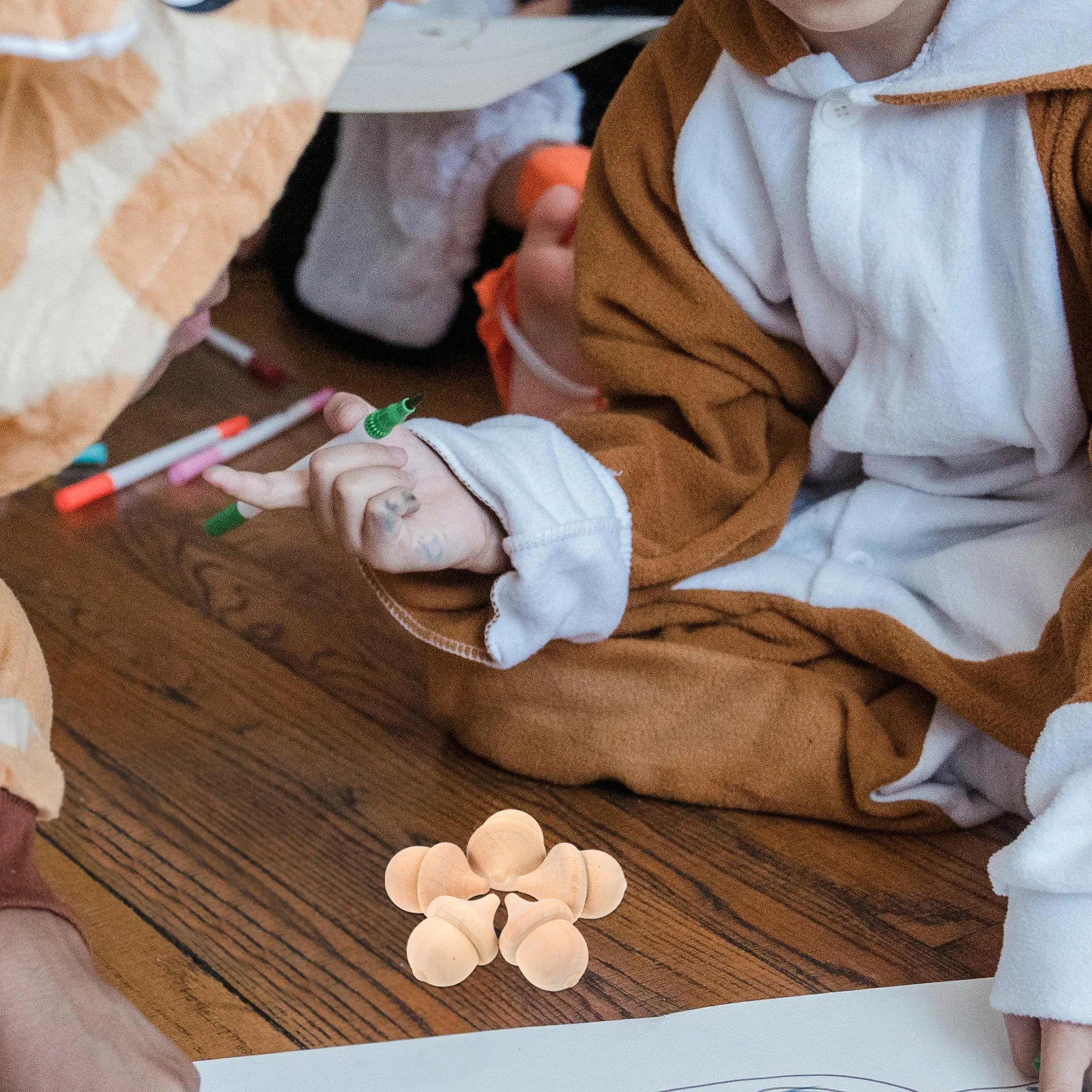 

30Pcs Wooden Acorns Unfinished DIY Craft Paintable Wedding Ornaments Party Decorations Wood Acorn Adornment Wooden Acorn Decor