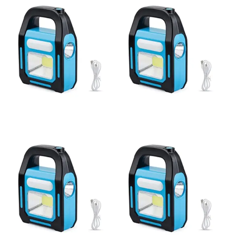 

N84R 4X 3-в-1 солнечный USB-фонарь для кемпинга с перезаряжаемой LED-подсветкой COB, зарядка для устройств, водонепроницаемый аварийный фонарик LED