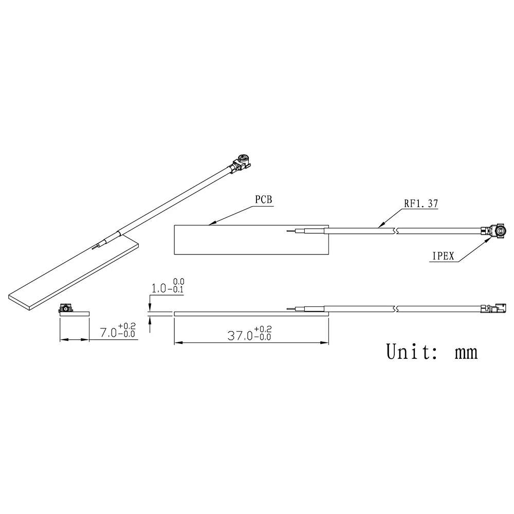 Connecteur IPX pour antenne interne, 2G, 101