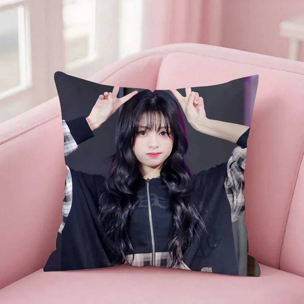 Singer A-AHYEON Pillow Case Square Double-Sided Printing Short Plush Sofa Cushion Cover Bedroom Bedside Pillow