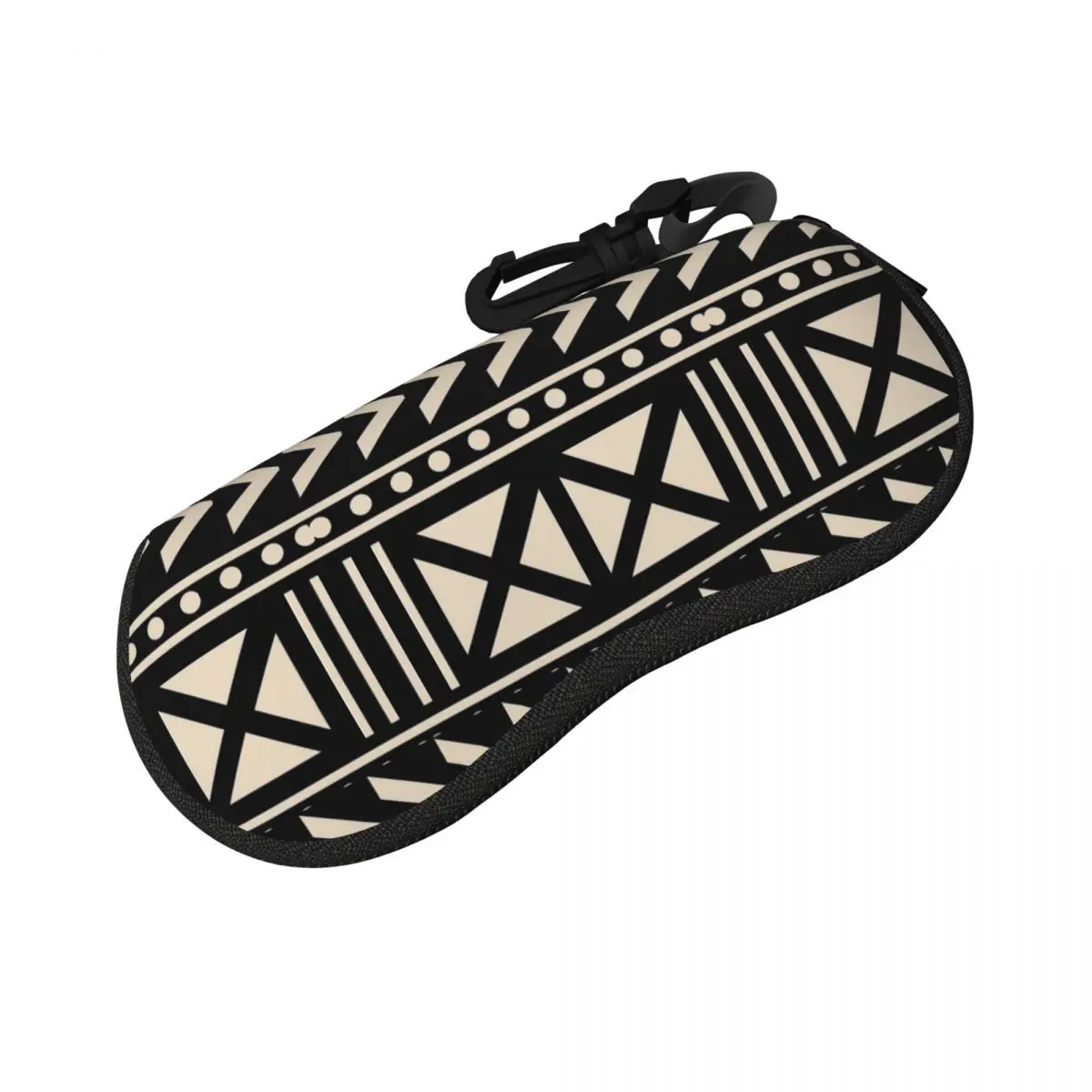 アフリカの泥布黒と白のトレンドシェルメガネケースプロテクターサングラスボックス女性男性ソフト眼鏡バッグポーチ