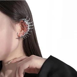 Punk Design Metal Personality Clip Stud Earrings for Women Men girl Goth Ear Bones Clip INS Fashion Ear Jewelry Gift