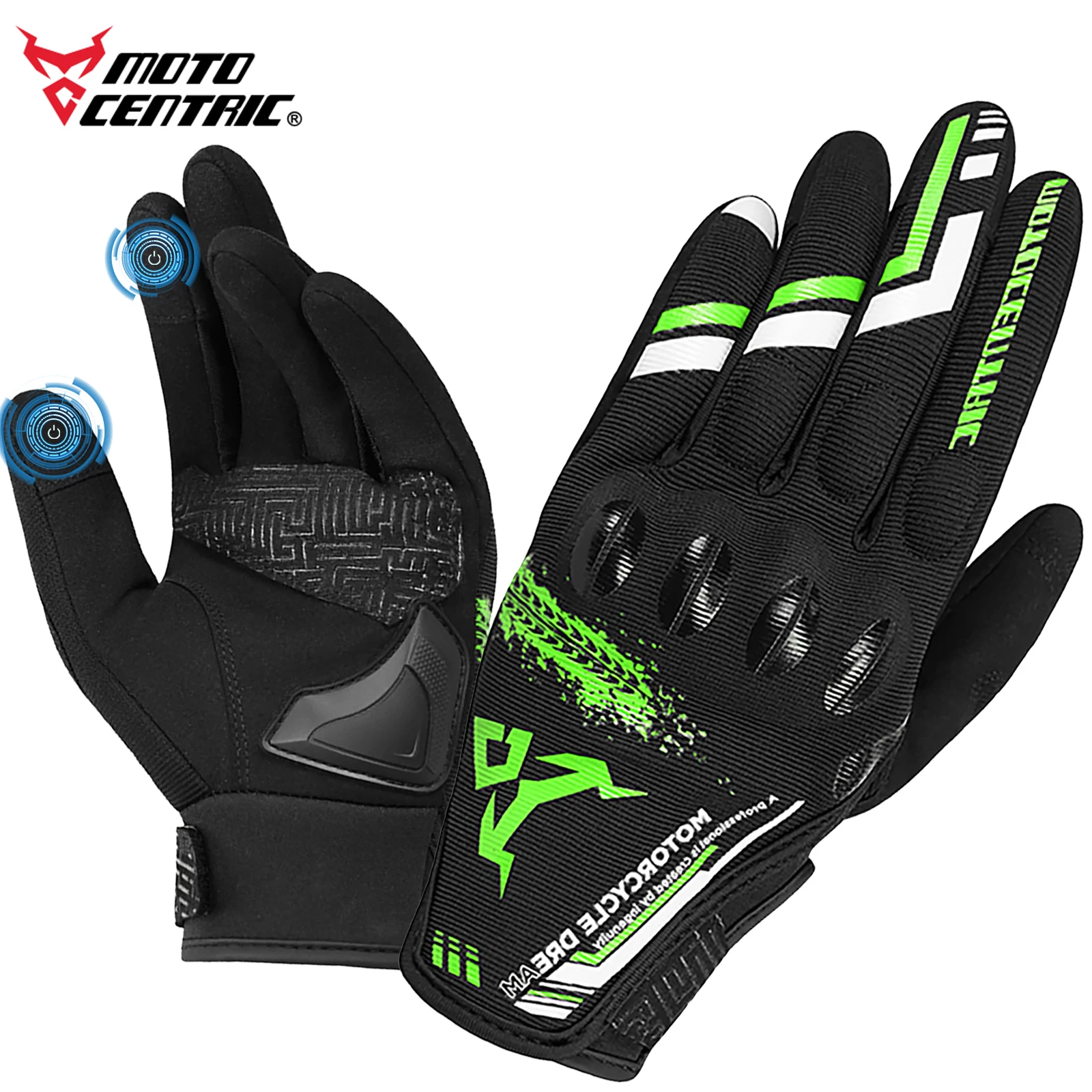 

Fluro Green Motorcycle Off road Racing Riding Touch Gloves Equipment for Men Women Motorbike Gloves Anti-slip Motorcyclist Glove