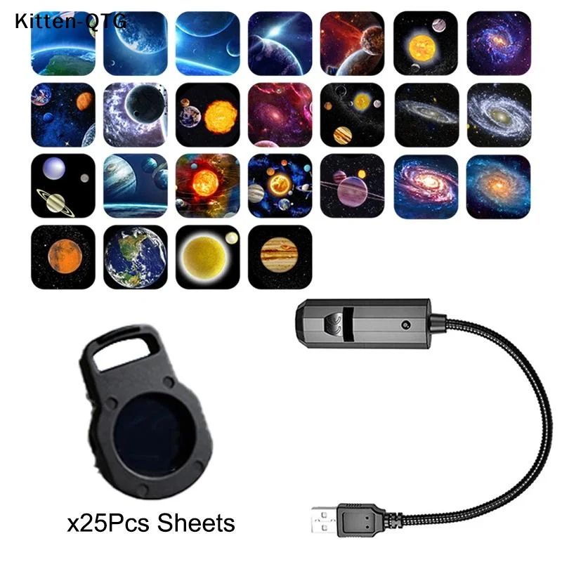 NEW 1Set Romantic Rotatable Galaxy Star Projector Portable USB LED Night Light Sleep Atmosphere Lamp Home Wedding Party Decor