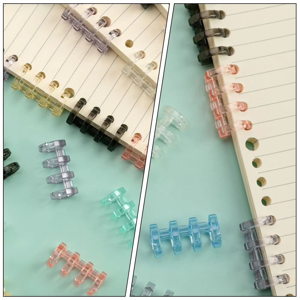 

16Pcs Plastic Loose Leaf Binder Rings Adjustable Book Rings for Notebook DIY Scrapbook Photo Album Accessories