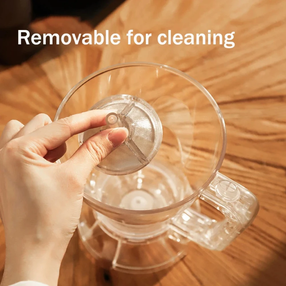 منقط قهوة 600 مل، مصفاة شاي للشاي بأوراق الشجر السائبة، ماكينة صنع القهوة بالتنقيط اليدوية، حامل فلتر كبير، أدوات الشرب والإسبريسو #5