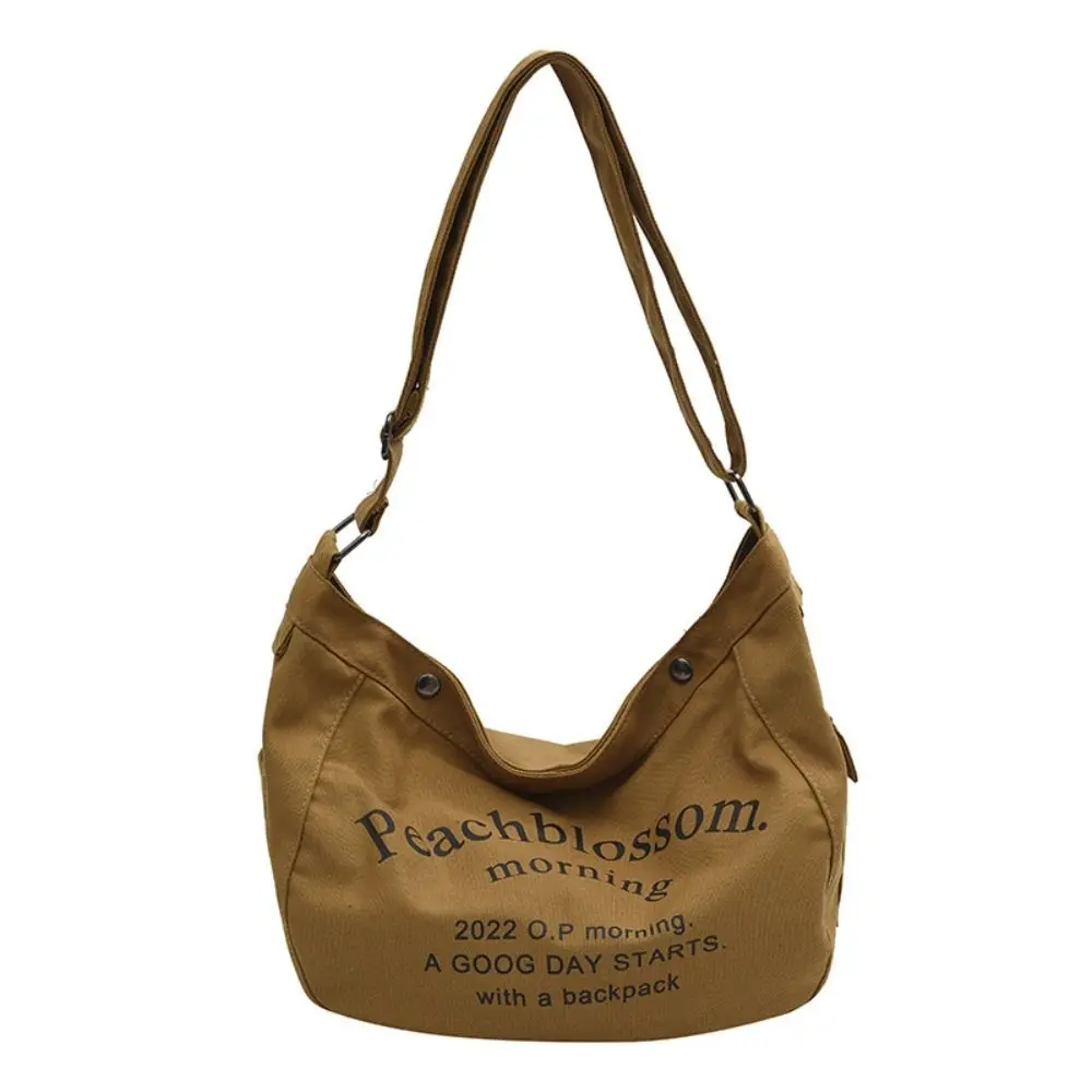 

Large Capacity Letter Canvas Underarm Bag Korean Style Printing Student Crossbody Bag Square All-match Simple Handbag Outdoor