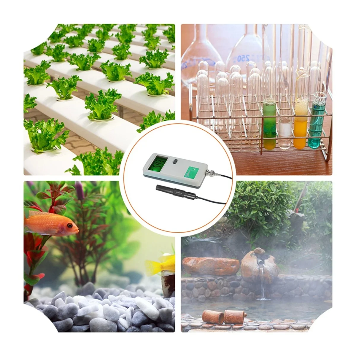 ABBH-Digital PH Meter High Precision PH Tester Backlight Display Water Quality Tester for Laboratory Drinking